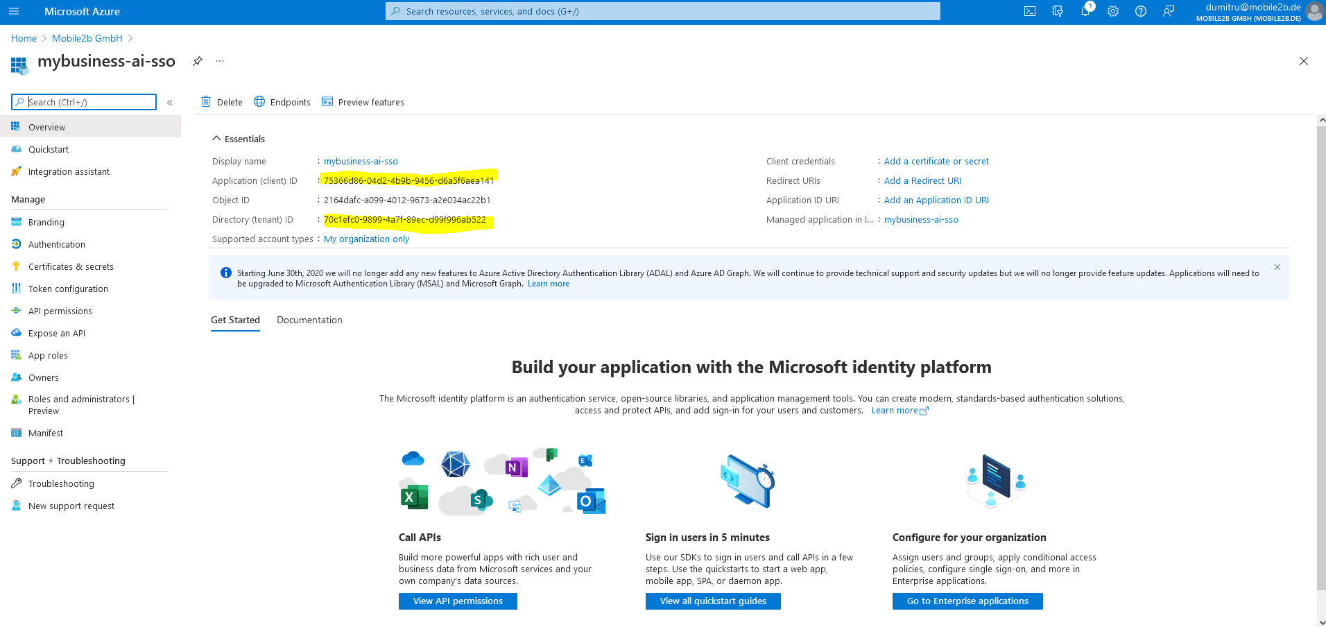 Azure AD SSO Step 4