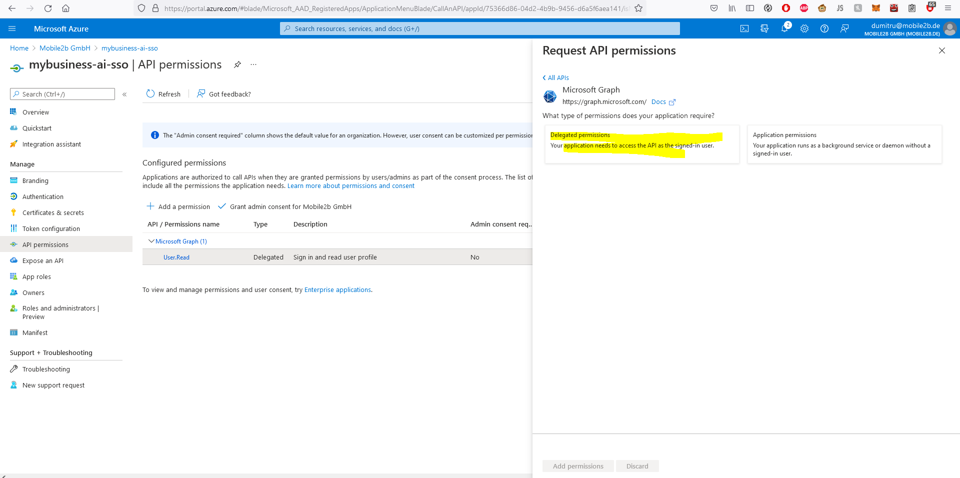 Azure AD SSO Step 9