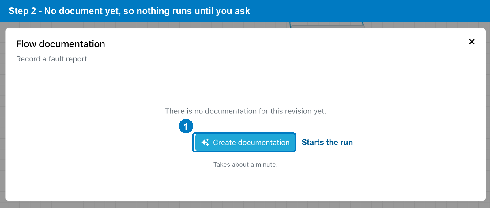 The dialog offers to write the documentation