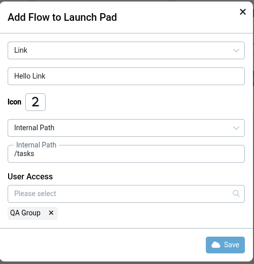 Access field for Links type