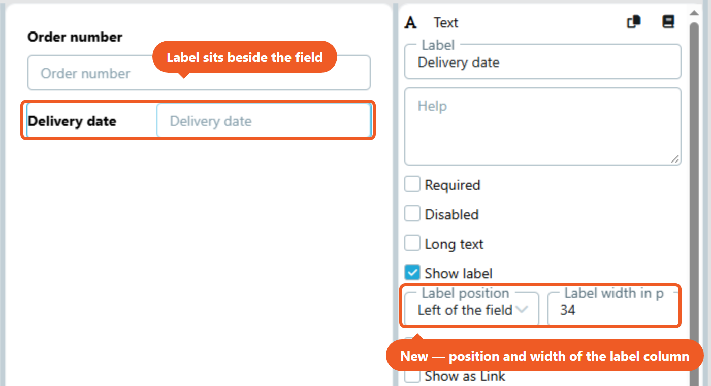 The same two fields with the label above and beside them, next to the two new settings