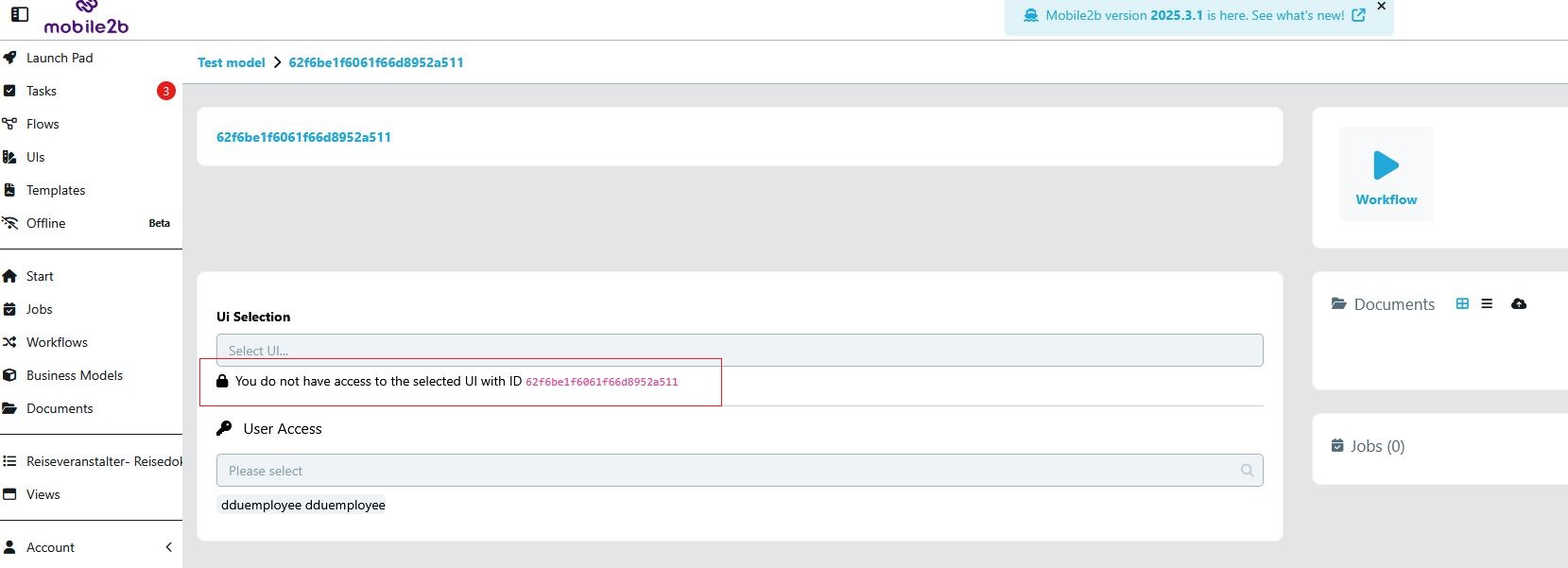 Object Detail View No Access