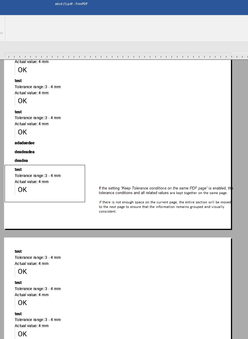 Setting enabled – content kept together
